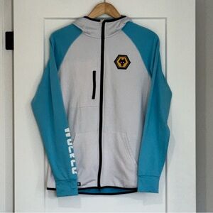Wolverhampton Wanderers FC Track Jacket – Aqua & White Full Zip - small